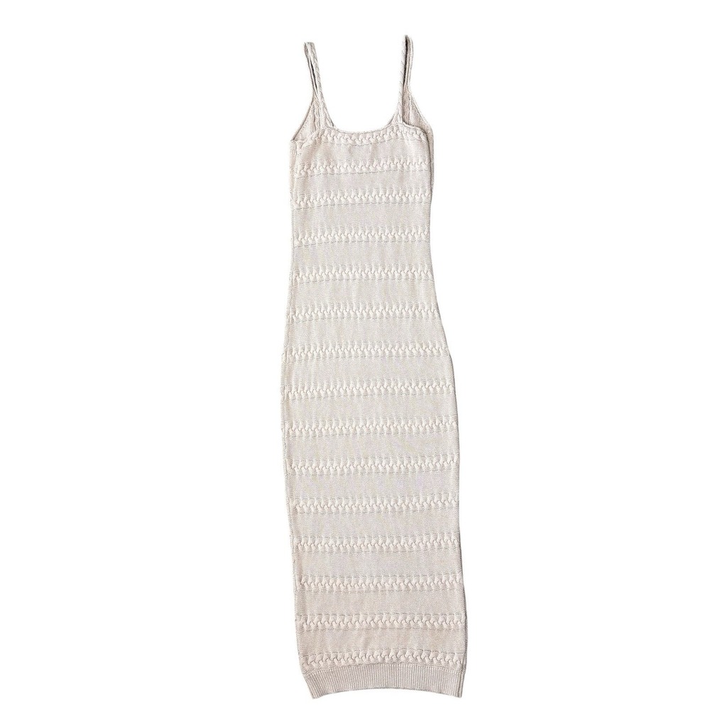 Seven Wonders Cable Knit Crotchet Maxi Dress Womens Small Coastal Festival Beach - Picture 4 of 9